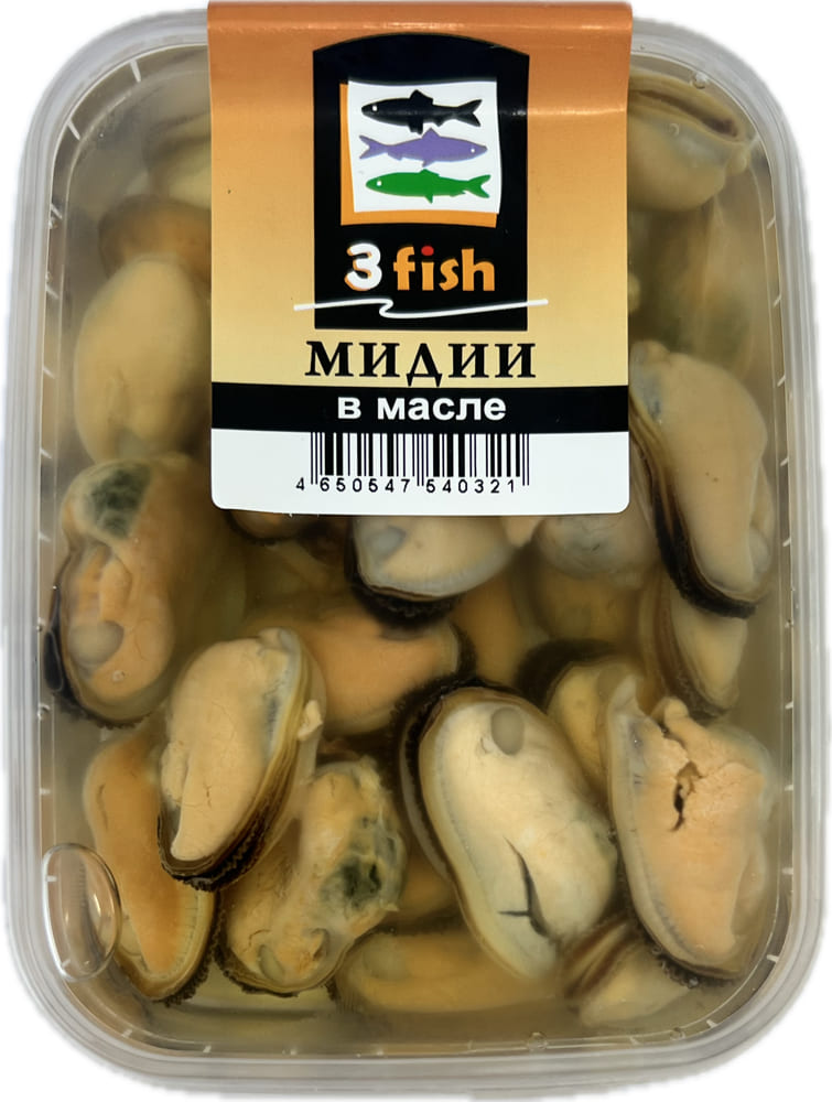Мидии в масле, 190г