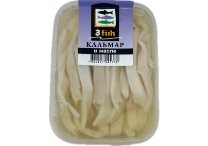 Кальмар в масле, 190г